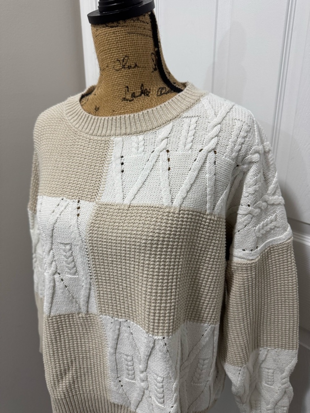 Altar’d State Oversized Checkered Sweater